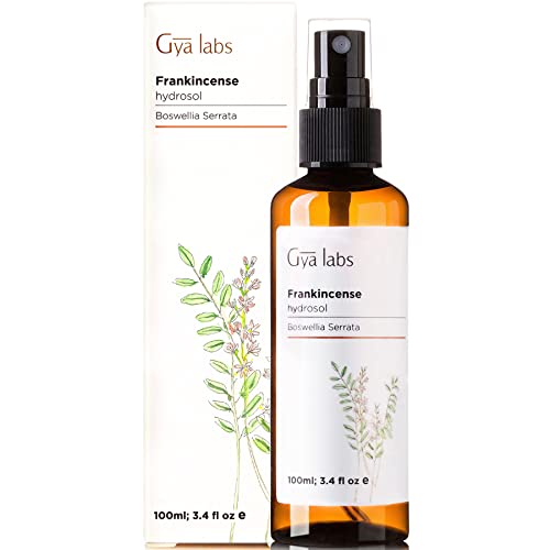 Gya Labs Frankincense Spray por Haŭta Prizorgo kaj Streso-Malpezigo - Vizaĝa Nebulo Spray Por Malpezigi Irititan Haŭton kaj Plibonigi Humoron - 100 Pura Nerafinita Esenca Oleo - 100ml