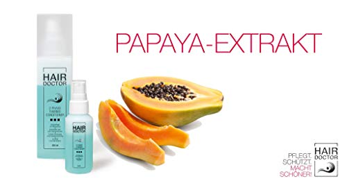 Hair Doctor Acondicionador térmico profesional de 2 fases, antiencrespamiento y protección contra el calor, con extracto de papaya, tamaño de viaje, 50 ml