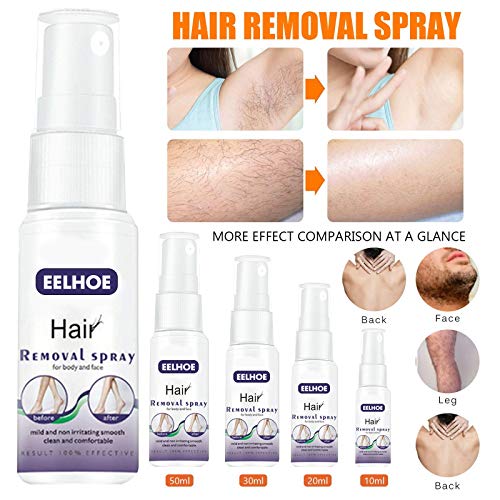 Hair Remover, Spray de Depilación, Hair Removal Spray, Hair Inhibitor, Espuma para Depilación Hair Erase, spray de depilación sin dolor, fórmula suave, Depilatoria Facial, Bikini, Antebrazo