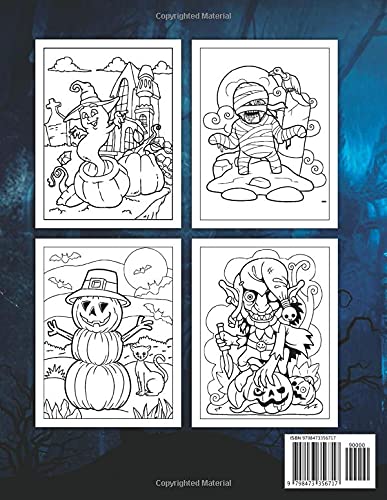 Halloween Coloring Book: Happy Halloween Coloring Book | Spooky, Fun, Tricks and Treats Relaxing Coloring Book for Relaxation | Big Book of Halloween ... | Easy Halloween Coloring Book for Everyone