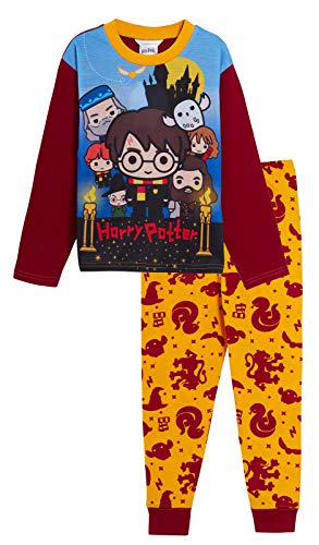 Harry Potter - Pijama completo para niños y niñas, diseño de Gryffindor, Hogwarts