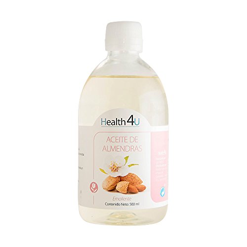 Health4U Aceite De Almendras Dulces - 100% Puro, Natural, Prensado En Frío Equilibra La Piel, Hidrata Cabello, Cuerpo Y Uñas Aceite Esencial Para Masajes Bote, 500 Mililitro