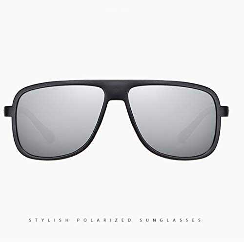 HEKQ Gafas De Sol para Hombres con Protección UV Polarizada, Gran Caja Cuadrada  Conducción De Gafas De Visión Nocturna,E