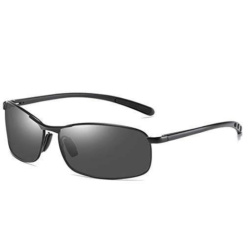 HEKQ Gafas De Sol Polarizadas para Hombres Y Mujeres.Aluminio Cuadrado Magnesio Gafas Conducir Gafas De Visión Nocturna,A