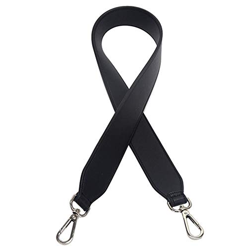 Herbests Correa de piel para bolso de hombro, bolso bandolera, correa ancha, correa cruzada, correa de piel, correa de transporte, correa de hombro, correa para mujer, bolso de mano, negro