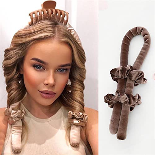 HEYUANPIUS Headband Curling Rod， Velvet Curling Barra de Curling sin Calor for Las Mujeres Soft Soft Headless Curls Curls Curler de Pelo Curler (Color : Pink)