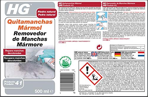 HG 227050109 - Quitamanchas Mármol Iedra Natural, Blanco, 500 Mililitros