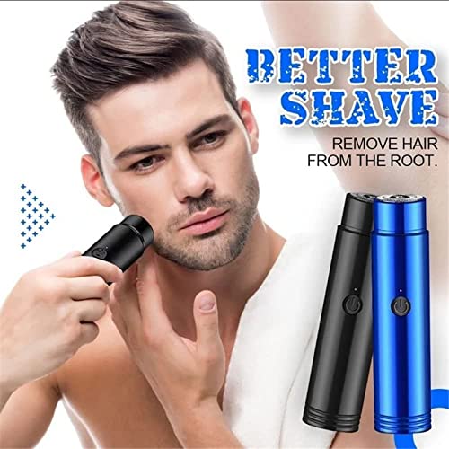 HHYSPA Mini Portable Electric Shaver,IPX7 Waterproof Cordless Pocket Razor,USB Rechargeable Rotary Razor,Electric Razor for Men,for Men Wet Dry Shaving Supplies