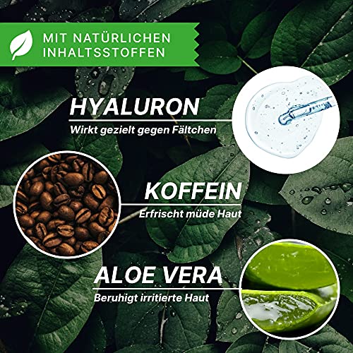 Hidratante facial natural con ácido hialurónico para hombres – Crema activadora antienvejecimiento contra la piel seca y las arrugas, 50 ml, de Groomed Rooster – MADE IN GERMANY