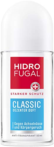 Hidrofugal Classic Roll-on (50 ml), fuerte protección antitranspirante con aroma discreto, desodorante para una protección fiable sin alcohol etílico.