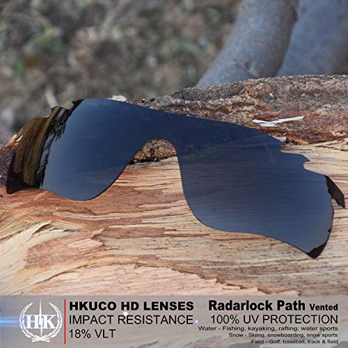 HKUCO Lentes de repuesto para Oakley Radarlock Path Vented Gafas de sol Azul/Negro/Fotocromismo Polarizado