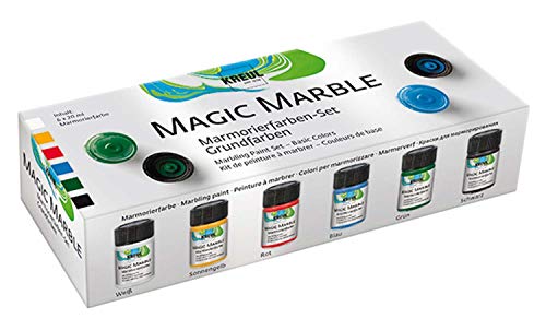 Hobby Line 73600 Magic Marble - Juego para pintar con colores mezclados (6 botes de 20 ml)