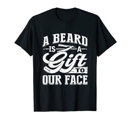 Hombre La barba es un regalo para nuestra cara, retro, vintage, divertido, con barba Camiseta