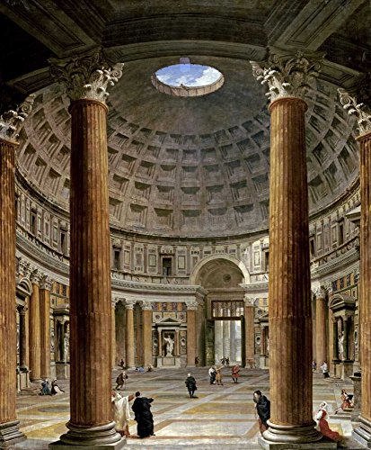 Home-Feeling ART-PRINT-para-marco-El Interior-del-Panteón,-Roma-Panini,-Giovanni-Paolo-European-23x19_in