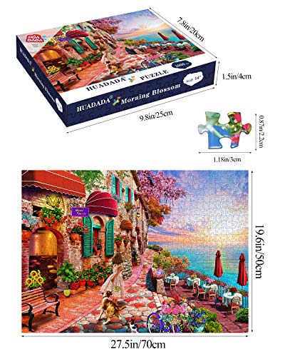 HUADADA Puzzle 1000 Piezas, Puzzle Adultos Morning Blossom 1000 Piece Jigsaw Puzzles para Adultos (70x50cm)