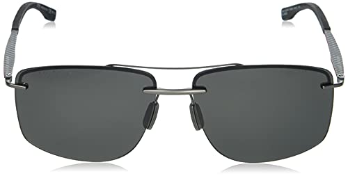 HUGO Boss 1033/F/S Gafas de Sol, rutenio Scuro Opaco, 64 para Hombre