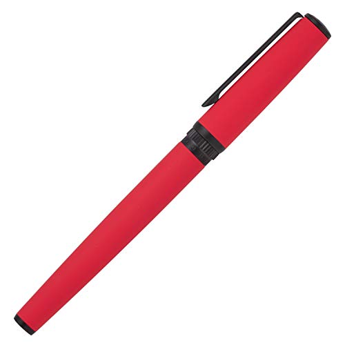 HUGO BOSS - Pluma estilográfica GEAR MATRIX red. Pluma estilográfica de alta gama inoxidable ultraligera con punta de pluma de tamaño M.