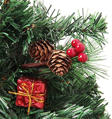 HUYIWEI Ramas de Abeto Artificial,10 Piezas Rama de Pino Artificial Navidad Bayas Rojas,Decoración de Árbol De Navidad con Bayas y Piñas,para Arreglos Florales de Navidad y Decoraciones Navideñas