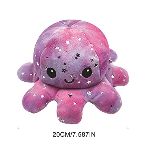 Hwtcjx Pulpo Reversible, Pulpos Reversibles Peluche, Pulpo Juguete de Peluche para niños y Adultos como Regalo de cumpleaños (Violeta)