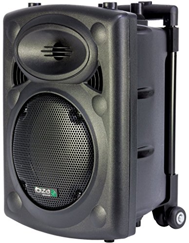 Ibiza Sound PORT8VHF-BT Sistema de sonido portátil y autónomo de 8"/20 cm, Bluetooth, Wireless, potencia maxima 400 W, Negro