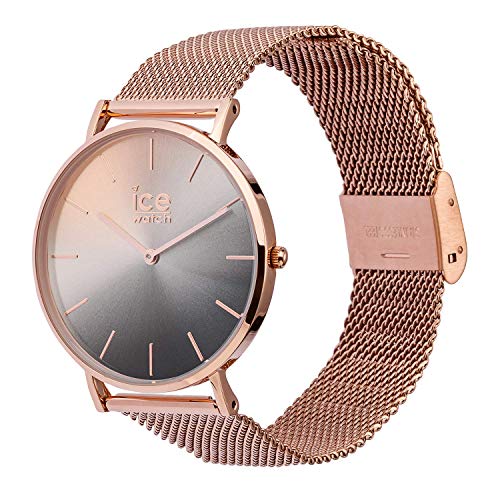 Ice-Watch - CITY sunset Milanese - Smoky eye - Reloj rose-gold para Mujer con Correa de metal - 016026 (Small)