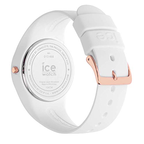 Ice-Watch ICE lo White pink, Reloj blanco para Mujer con Correa de silicona, 013431 (Medium)