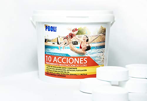 iFONT Cloro 10 acciones | Mantenimiento de Piscina | Tratamiento Multiacción | Formato 5 kg | POOLiberica