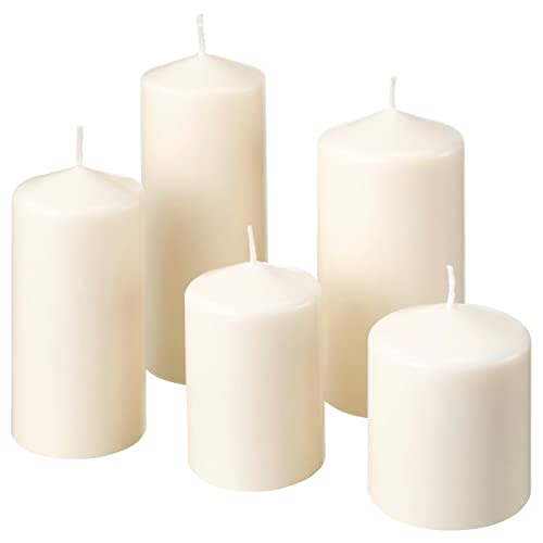 IKEA 803.779.37 Fenomen - Velas sin perfume (5 unidades), color natural