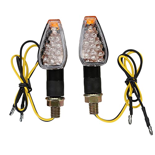 Intermitentes Moto, OSAN 2pz 14 LED Ámbar de Motos Lámparas Luces de Dirección Señales Universal para Yamaha R1 R6 FZ XT WR TW TT-R