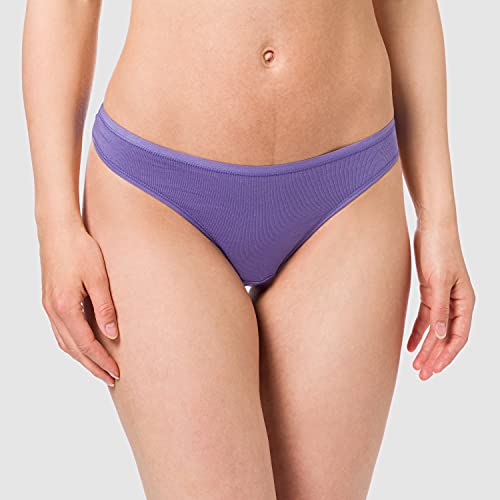 Iris & Lilly BELK001M5 Tanga, Azul Marino/Violeta Oscuro, 40, Pack de 5