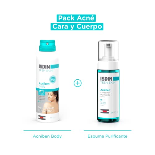 ISDIN ACNIBEN Pack Limpiador Purificante Espuma y Acniben Body. Cuidado Corporal de las Pieles Grasas o con Tendencia Acneica