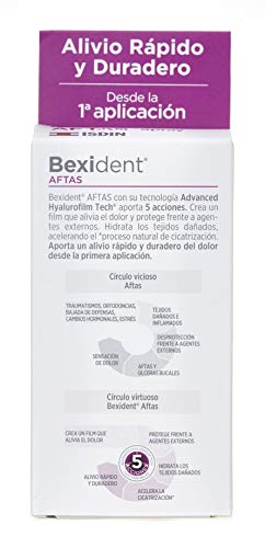 Isdin Bexident Aftas Spray con Ácido Hialurónico |Aftas Llagas Bucales, Alivio Rápido y Duradero desde la primera aplicacion 1x 15 ml