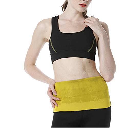 iSpchen Butterme Neopreno Sweat Sauna Cintura Trainer Sport fatburner Hot Former Vientre Cintur¨®n CORS¨¦ Slim Mer Belt para p¨¦rdida de Peso Hombres & Mujeres Amarillo Amarillo Extra-Large