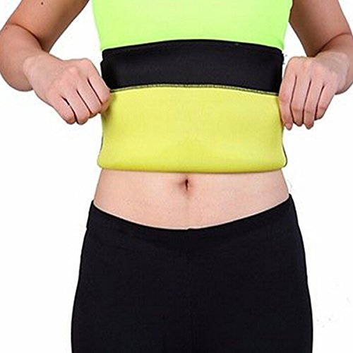 iSpchen Butterme Neopreno Sweat Sauna Cintura Trainer Sport fatburner Hot Former Vientre Cintur¨®n CORS¨¦ Slim Mer Belt para p¨¦rdida de Peso Hombres & Mujeres Amarillo Amarillo Extra-Large