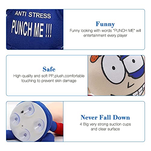 IWILCS Punch Me Doll, Vent Screaming Doll, Funny Punch Me Screaming Doll Comfortable Touching, para Child Plush Gifts Relieve Stress Anxiety (Without Battery, Blue)