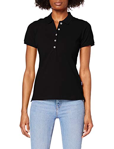 James Harvest Sunset Lady Polo Camisa, Negro, X-Small para Mujer