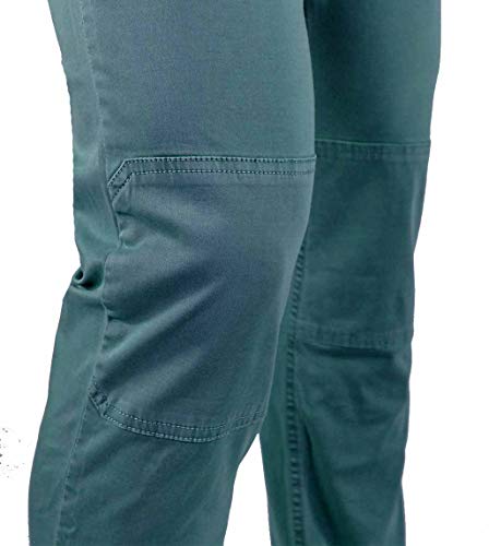 Jeanstrack Roca Pantalón de Escalada-Trekking, Hombre, Hiedra, L