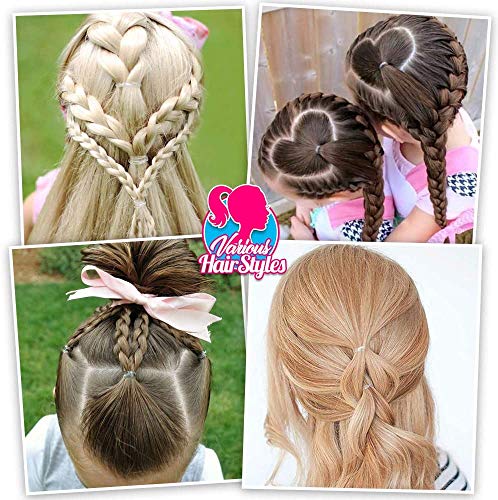 Jieddey Gomas de Pelo Mini,1000 PCS Tansparentes Bandas para el Cabello Elásticas Bandas de Goma para el Cabello para Niños Niños Trenzas para el Cabello Peinados para Bodas