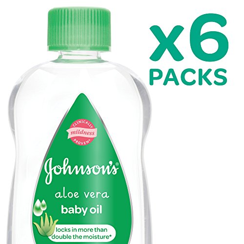 Johnson's Baby Aceite de aloe vera, 300 ml, paquete de 6