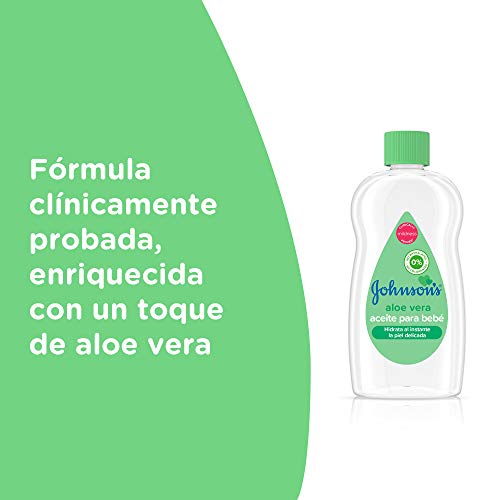 Johnson's Baby Aloe Vera Aceite, hidrata y nutre al instante - 1 x 500 ml