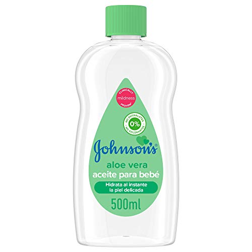 Johnson's Baby Aloe Vera Aceite, hidrata y nutre al instante - 1 x 500 ml