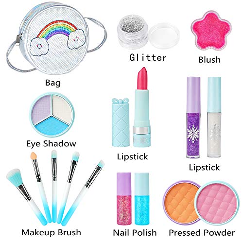 JoinJoy Maquillaje Niñas Set Maletin Juguete Niña Juguetes para Chicas Regalo de Princesa para Niñas en Fiesta,Cumpleaños,Navidad