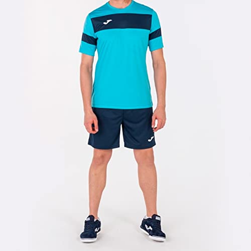 Joma Academy II M/Corta Traje de Entrenamiento, Hombre, Turquesa Fluor-Marino, L