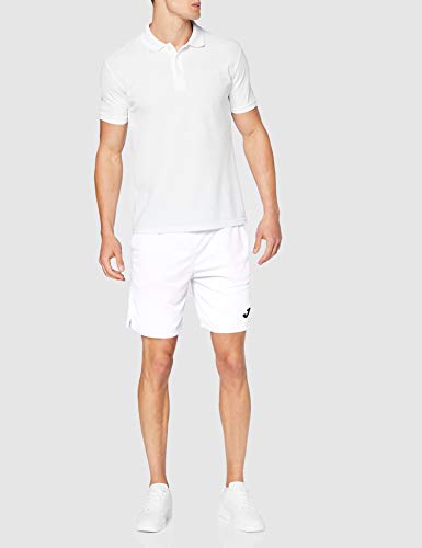 Joma Drive Bermuda Deporte, Hombre, Blanco, M