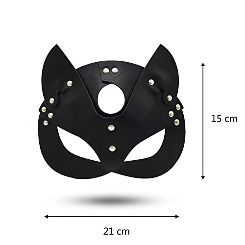 JQMAO MáScara de Carnaval de Catwoman, Cubierta de Ojo de Gato Disfraz de Cosplay, Accesorios de Disfraz de Halloween, Mardi Gras, Lema Y Fiesta de Miedo