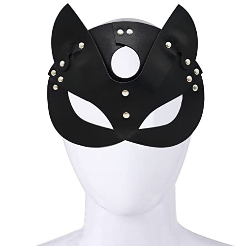 JQMAO MáScara de Carnaval de Catwoman, Cubierta de Ojo de Gato Disfraz de Cosplay, Accesorios de Disfraz de Halloween, Mardi Gras, Lema Y Fiesta de Miedo