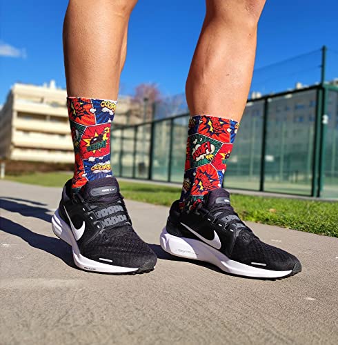 Jungle Socks Calcetines Deportivos Transpirables, Termoregulador, Divertidos, Unisex, para deporte interior y exterior, ciclismo, crossfit, gimnasio, running.