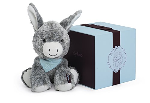 Kaloo-Les Amis: Régliss Burrito de Peluche, burro, Color gris, 25 cm (K963116)