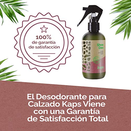 Kaps Shoe Deo | Aerosol Eliminador de Olores para Zapatillas de Deporte y Zapatos | A Base de Plantas y Biodegradable | Spray Desodorante Fresco de Calzado | 200 ml | Hecho en Europa