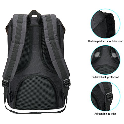 KAUKKO Mochilas Tipo Casual Compartimento para 15" Portátil 20 litros Negro